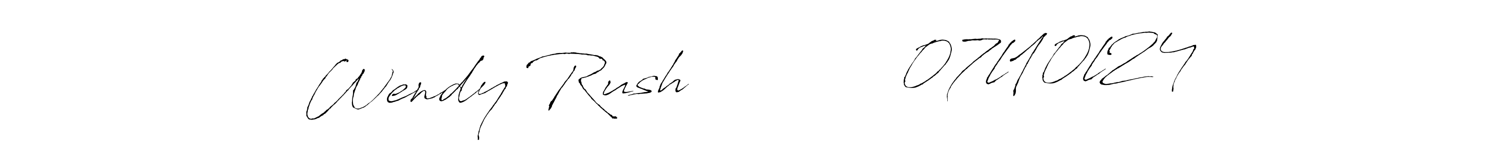 Also we have Wendy Rush            07l10l24 name is the best signature style. Create professional handwritten signature collection using Antro_Vectra autograph style. Wendy Rush            07l10l24 signature style 6 images and pictures png