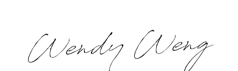 Design your own signature with our free online signature maker. With this signature software, you can create a handwritten (Antro_Vectra) signature for name Wendy Weng. Wendy Weng signature style 6 images and pictures png