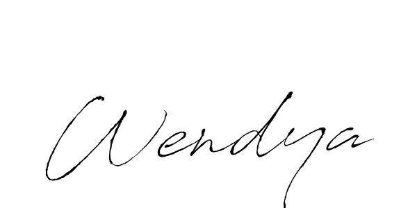 Design your own signature with our free online signature maker. With this signature software, you can create a handwritten (Antro_Vectra) signature for name Wendya. Wendya signature style 6 images and pictures png