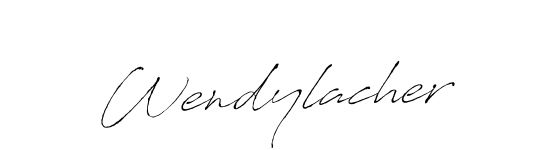 Design your own signature with our free online signature maker. With this signature software, you can create a handwritten (Antro_Vectra) signature for name Wendylacher. Wendylacher signature style 6 images and pictures png