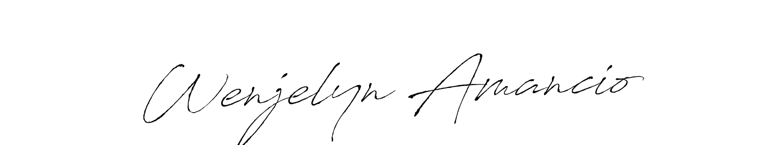 Make a beautiful signature design for name Wenjelyn Amancio. With this signature (Antro_Vectra) style, you can create a handwritten signature for free. Wenjelyn Amancio signature style 6 images and pictures png