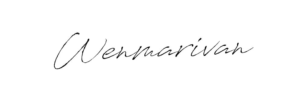 Use a signature maker to create a handwritten signature online. With this signature software, you can design (Antro_Vectra) your own signature for name Wenmarivan. Wenmarivan signature style 6 images and pictures png