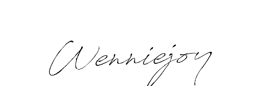 Make a beautiful signature design for name Wenniejoy. With this signature (Antro_Vectra) style, you can create a handwritten signature for free. Wenniejoy signature style 6 images and pictures png