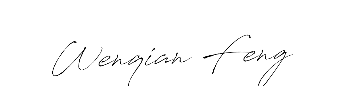 Wenqian Feng stylish signature style. Best Handwritten Sign (Antro_Vectra) for my name. Handwritten Signature Collection Ideas for my name Wenqian Feng. Wenqian Feng signature style 6 images and pictures png