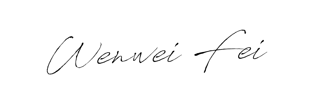 How to make Wenwei Fei name signature. Use Antro_Vectra style for creating short signs online. This is the latest handwritten sign. Wenwei Fei signature style 6 images and pictures png