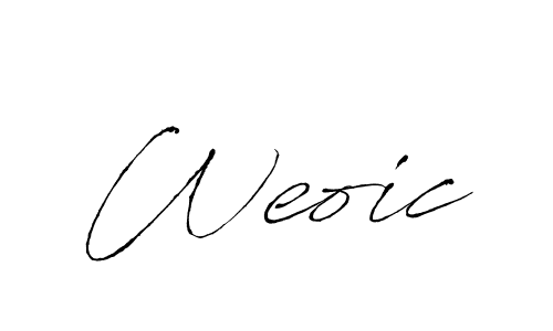 Design your own signature with our free online signature maker. With this signature software, you can create a handwritten (Antro_Vectra) signature for name Weoic. Weoic signature style 6 images and pictures png