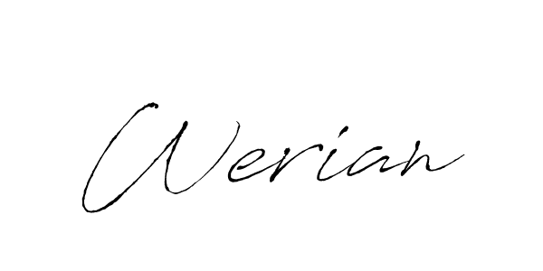 How to make Werian name signature. Use Antro_Vectra style for creating short signs online. This is the latest handwritten sign. Werian signature style 6 images and pictures png