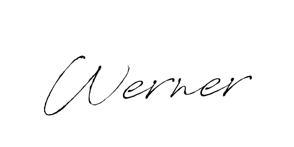 Design your own signature with our free online signature maker. With this signature software, you can create a handwritten (Antro_Vectra) signature for name Werner. Werner signature style 6 images and pictures png