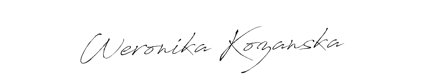 Make a beautiful signature design for name Weronika Kozanska. With this signature (Antro_Vectra) style, you can create a handwritten signature for free. Weronika Kozanska signature style 6 images and pictures png