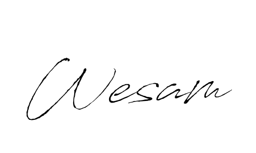 Wesam stylish signature style. Best Handwritten Sign (Antro_Vectra) for my name. Handwritten Signature Collection Ideas for my name Wesam. Wesam signature style 6 images and pictures png