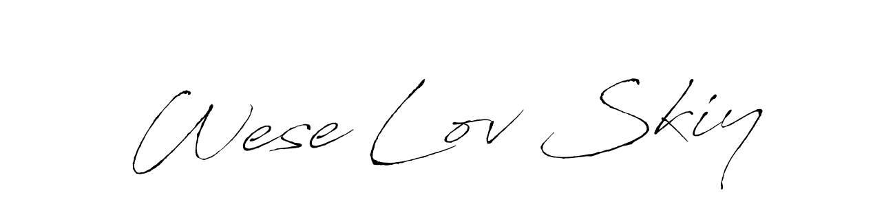 Similarly Antro_Vectra is the best handwritten signature design. Signature creator online .You can use it as an online autograph creator for name Wese Lov Skiy. Wese Lov Skiy signature style 6 images and pictures png