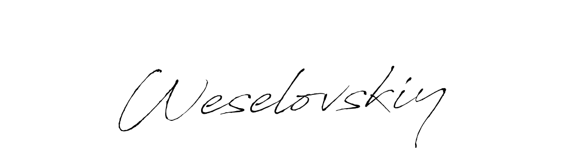 Make a beautiful signature design for name Weselovskiy. With this signature (Antro_Vectra) style, you can create a handwritten signature for free. Weselovskiy signature style 6 images and pictures png