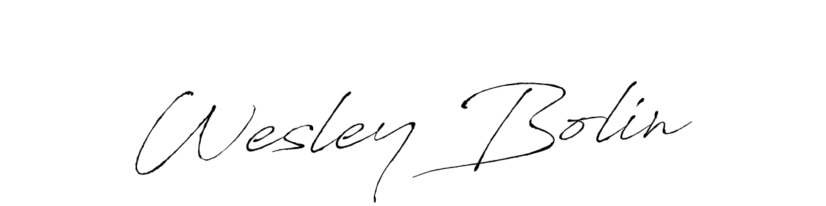 Design your own signature with our free online signature maker. With this signature software, you can create a handwritten (Antro_Vectra) signature for name Wesley Bolin. Wesley Bolin signature style 6 images and pictures png