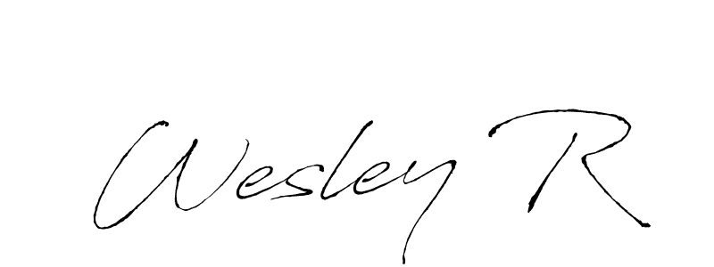 Use a signature maker to create a handwritten signature online. With this signature software, you can design (Antro_Vectra) your own signature for name Wesley R. Wesley R signature style 6 images and pictures png