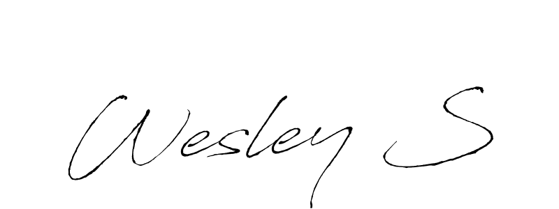 Create a beautiful signature design for name Wesley S. With this signature (Antro_Vectra) fonts, you can make a handwritten signature for free. Wesley S signature style 6 images and pictures png