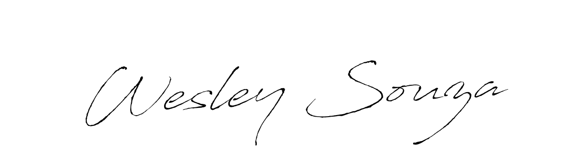 Wesley Souza stylish signature style. Best Handwritten Sign (Antro_Vectra) for my name. Handwritten Signature Collection Ideas for my name Wesley Souza. Wesley Souza signature style 6 images and pictures png