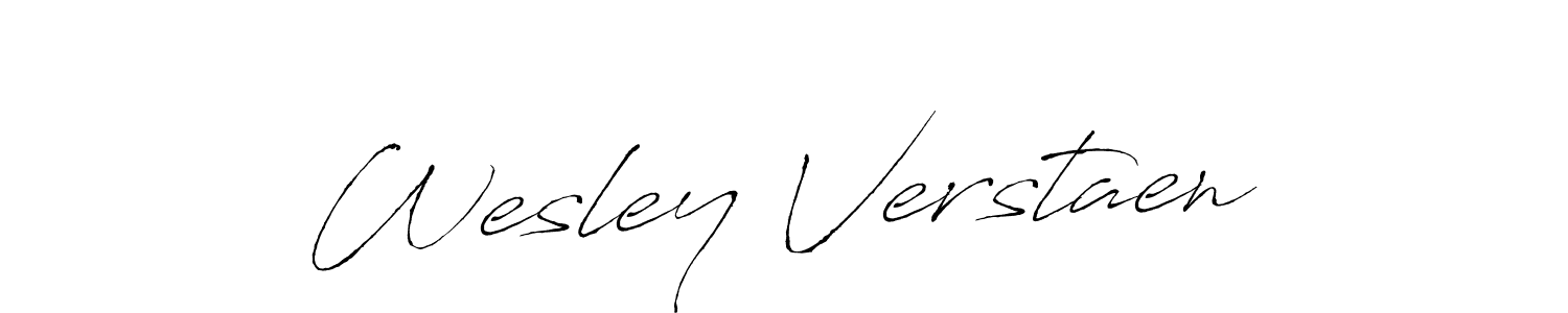 How to make Wesley Verstaen name signature. Use Antro_Vectra style for creating short signs online. This is the latest handwritten sign. Wesley Verstaen signature style 6 images and pictures png