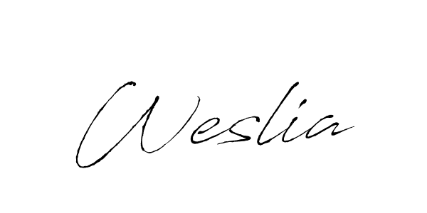 How to make Weslia name signature. Use Antro_Vectra style for creating short signs online. This is the latest handwritten sign. Weslia signature style 6 images and pictures png