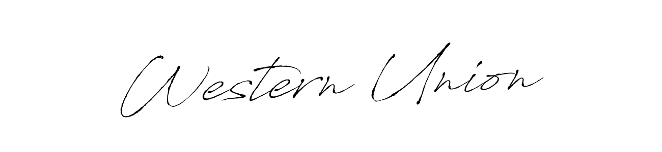 Create a beautiful signature design for name Western Union. With this signature (Antro_Vectra) fonts, you can make a handwritten signature for free. Western Union signature style 6 images and pictures png