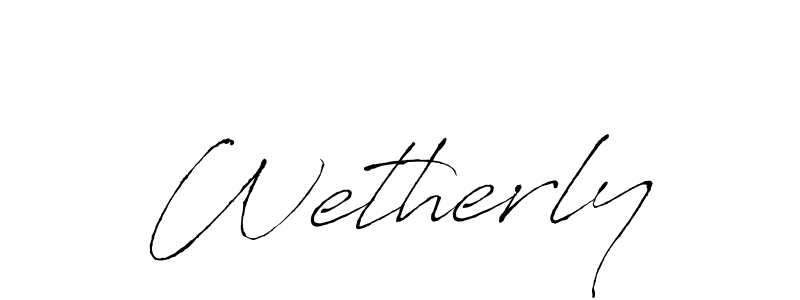 Make a beautiful signature design for name Wetherly. With this signature (Antro_Vectra) style, you can create a handwritten signature for free. Wetherly signature style 6 images and pictures png
