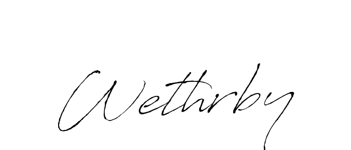 Wethrby stylish signature style. Best Handwritten Sign (Antro_Vectra) for my name. Handwritten Signature Collection Ideas for my name Wethrby. Wethrby signature style 6 images and pictures png