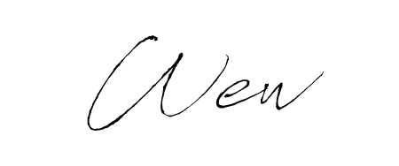 Quickly download Wew name signature in high-resolution PNG using Antro_Vectra style. Ready to insert into PDFs and online applications. Wew signature style 6 images and pictures png