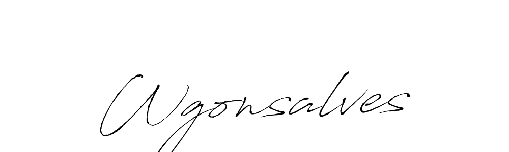 if you are searching for the best signature style for your name Wgonsalves. so please give up your signature search. here we have designed multiple signature styles  using Antro_Vectra. Wgonsalves signature style 6 images and pictures png