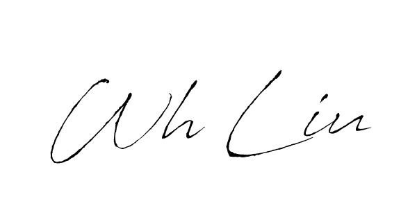 Wh Liu stylish signature style. Best Handwritten Sign (Antro_Vectra) for my name. Handwritten Signature Collection Ideas for my name Wh Liu. Wh Liu signature style 6 images and pictures png
