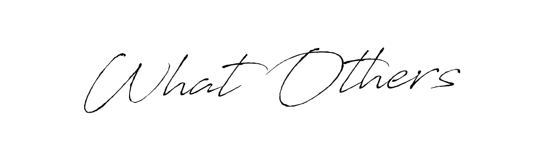 Create a beautiful signature design for name What Others. With this signature (Antro_Vectra) fonts, you can make a handwritten signature for free. What Others signature style 6 images and pictures png