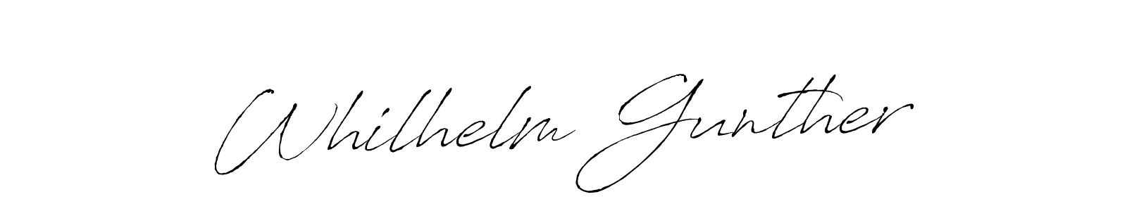 How to make Whilhelm Gunther name signature. Use Antro_Vectra style for creating short signs online. This is the latest handwritten sign. Whilhelm Gunther signature style 6 images and pictures png