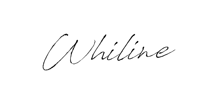 Whiline stylish signature style. Best Handwritten Sign (Antro_Vectra) for my name. Handwritten Signature Collection Ideas for my name Whiline. Whiline signature style 6 images and pictures png
