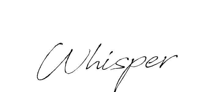 Make a beautiful signature design for name Whisper. With this signature (Antro_Vectra) style, you can create a handwritten signature for free. Whisper signature style 6 images and pictures png