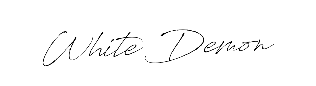 The best way (Antro_Vectra) to make a short signature is to pick only two or three words in your name. The name White Demon include a total of six letters. For converting this name. White Demon signature style 6 images and pictures png