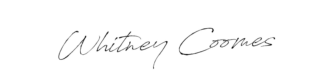 Design your own signature with our free online signature maker. With this signature software, you can create a handwritten (Antro_Vectra) signature for name Whitney Coomes. Whitney Coomes signature style 6 images and pictures png