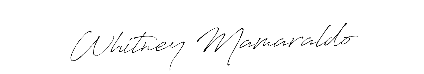 Make a beautiful signature design for name Whitney Mamaraldo. With this signature (Antro_Vectra) style, you can create a handwritten signature for free. Whitney Mamaraldo signature style 6 images and pictures png
