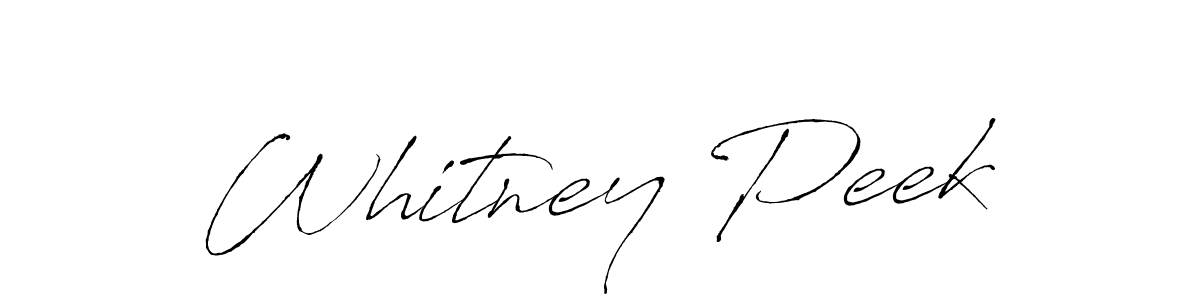 Design your own signature with our free online signature maker. With this signature software, you can create a handwritten (Antro_Vectra) signature for name Whitney Peek. Whitney Peek signature style 6 images and pictures png