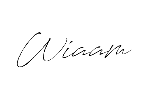 Make a beautiful signature design for name Wiaam. With this signature (Antro_Vectra) style, you can create a handwritten signature for free. Wiaam signature style 6 images and pictures png
