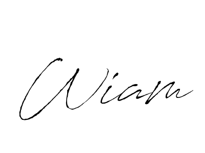 How to make Wiam signature? Antro_Vectra is a professional autograph style. Create handwritten signature for Wiam name. Wiam signature style 6 images and pictures png