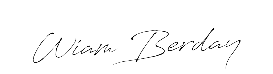 Make a beautiful signature design for name Wiam Berday. Use this online signature maker to create a handwritten signature for free. Wiam Berday signature style 6 images and pictures png