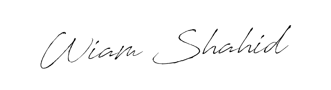 You should practise on your own different ways (Antro_Vectra) to write your name (Wiam Shahid) in signature. don't let someone else do it for you. Wiam Shahid signature style 6 images and pictures png