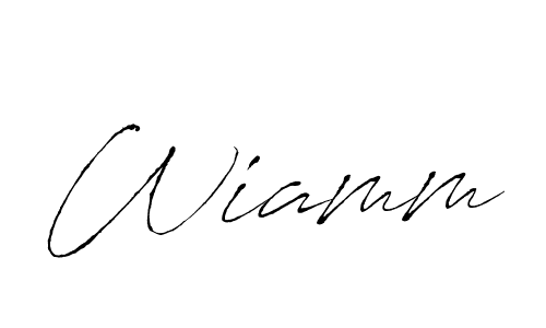 Antro_Vectra is a professional signature style that is perfect for those who want to add a touch of class to their signature. It is also a great choice for those who want to make their signature more unique. Get Wiamm name to fancy signature for free. Wiamm signature style 6 images and pictures png