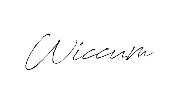 Use a signature maker to create a handwritten signature online. With this signature software, you can design (Antro_Vectra) your own signature for name Wiccum. Wiccum signature style 6 images and pictures png