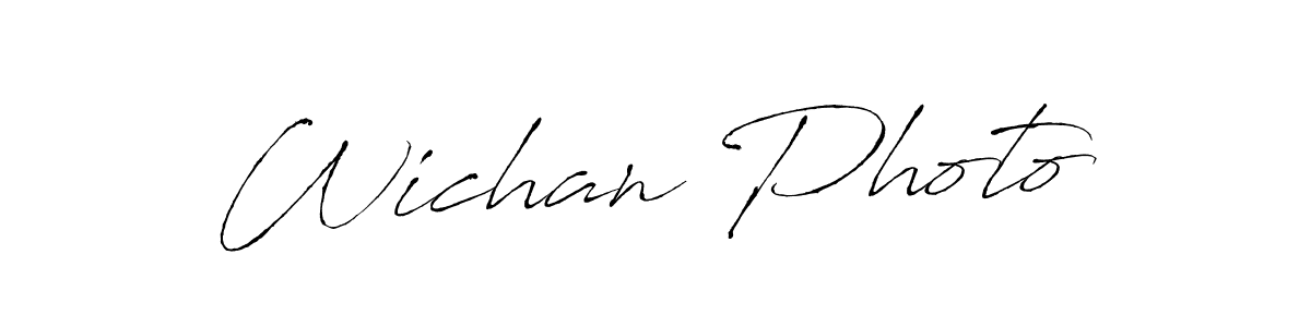 Use a signature maker to create a handwritten signature online. With this signature software, you can design (Antro_Vectra) your own signature for name Wichan Photo. Wichan Photo signature style 6 images and pictures png