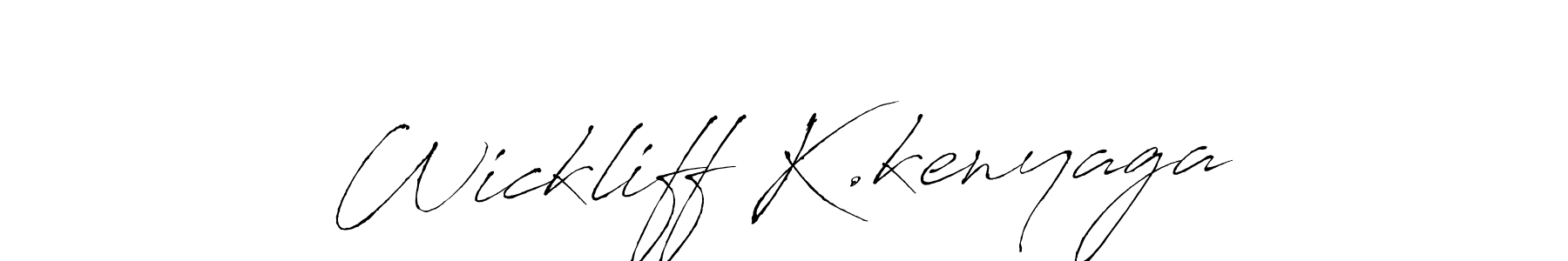 Wickliff K.kenyaga stylish signature style. Best Handwritten Sign (Antro_Vectra) for my name. Handwritten Signature Collection Ideas for my name Wickliff K.kenyaga. Wickliff K.kenyaga signature style 6 images and pictures png