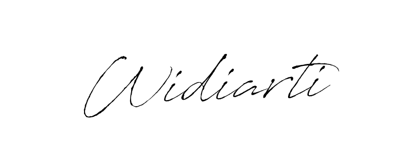 Make a beautiful signature design for name Widiarti. With this signature (Antro_Vectra) style, you can create a handwritten signature for free. Widiarti signature style 6 images and pictures png