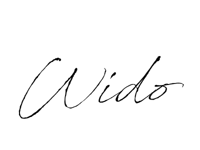 Design your own signature with our free online signature maker. With this signature software, you can create a handwritten (Antro_Vectra) signature for name Wido. Wido signature style 6 images and pictures png