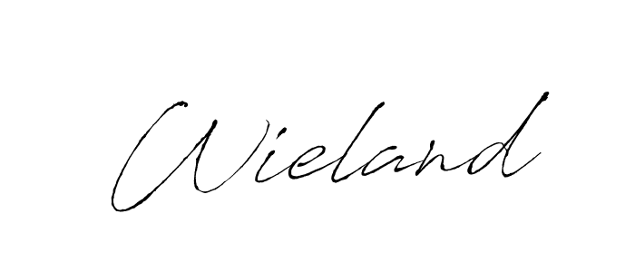 Use a signature maker to create a handwritten signature online. With this signature software, you can design (Antro_Vectra) your own signature for name Wieland. Wieland signature style 6 images and pictures png