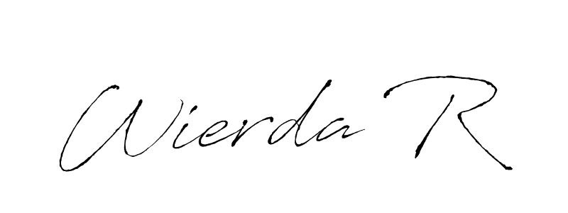 Make a beautiful signature design for name Wierda R. With this signature (Antro_Vectra) style, you can create a handwritten signature for free. Wierda R signature style 6 images and pictures png