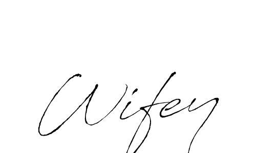 Design your own signature with our free online signature maker. With this signature software, you can create a handwritten (Antro_Vectra) signature for name Wifey. Wifey signature style 6 images and pictures png