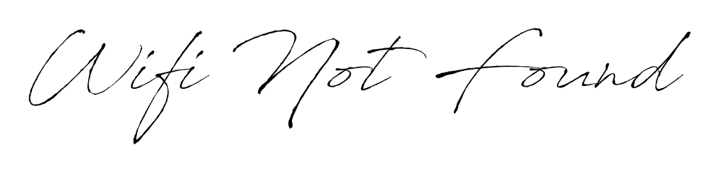 Personalize your online presence with Wifi Not Found signature rendered in elegant Antro_Vectra font. Great for website footers and blogs. Wifi Not Found signature style 6 images and pictures png
